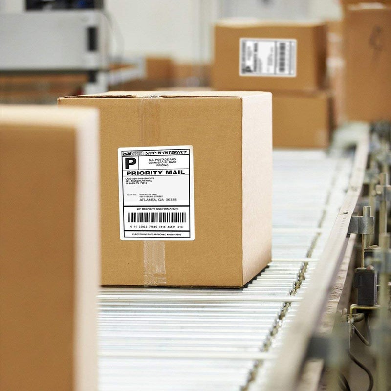 Immuson 4 x 6 Direct Thermal Shipping Labels with Perforations, Pack of 500 Thermal Labels, Permanent Adhesive, White Mailing Fanfold Label for Thermal Printer - Image 5